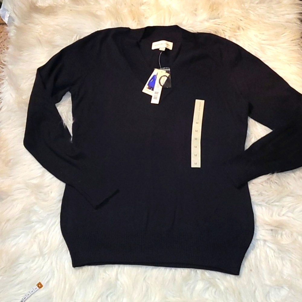 Nwt Adrienne Vittadini V neck sweater free dress - Picture 2 of 13